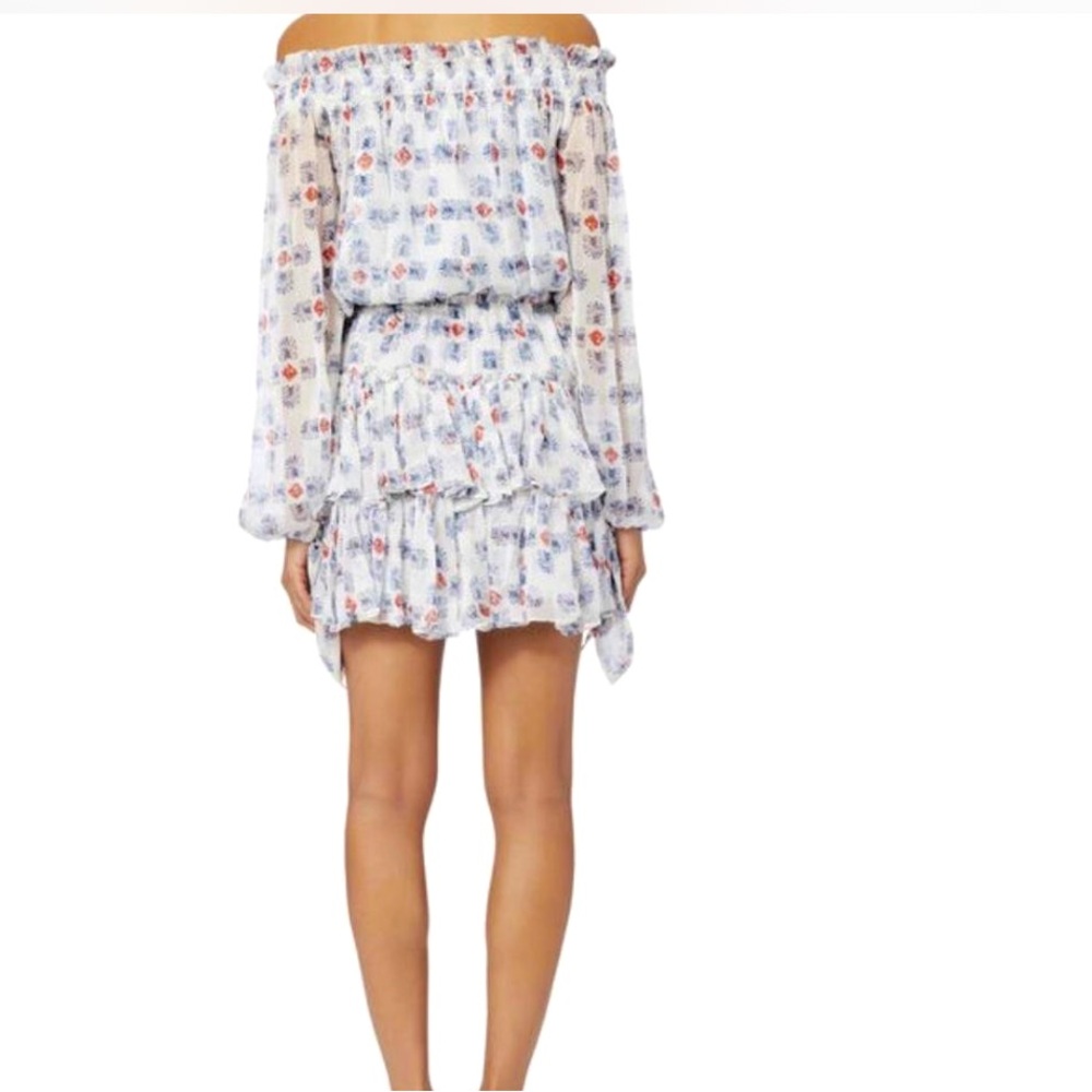 CAROLINE CONSTAS
Lou Off-The-Shoulder Printed Dress
Size XS